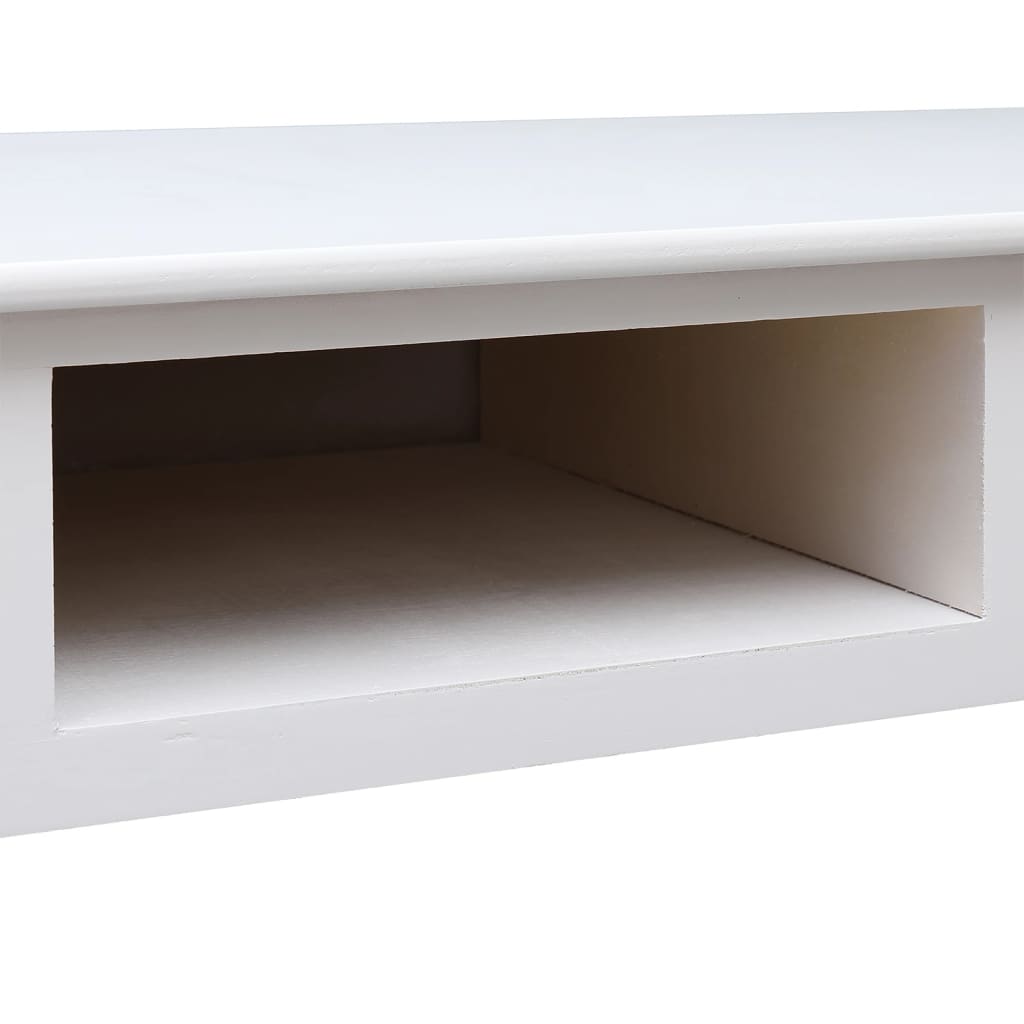 Bureau 108X45X76 Cm Massief Paulowniahout Wit