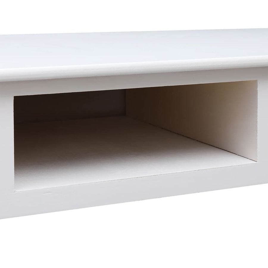 Bureau 108X45X76 Cm Massief Paulowniahout Wit