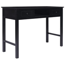 Bureau 108X45X76 Cm Massief Paulowniahout Zwart