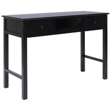 Bureau 108X45X76 Cm Massief Paulowniahout Zwart