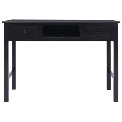 Bureau 108X45X76 Cm Massief Paulowniahout Zwart