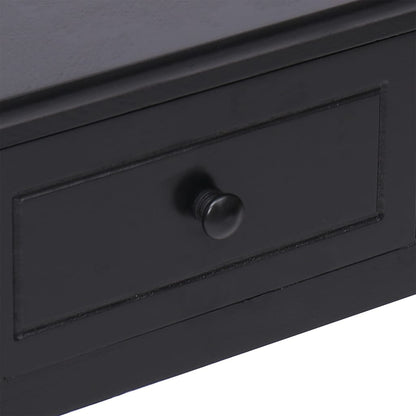 Bureau 108X45X76 Cm Massief Paulowniahout Zwart