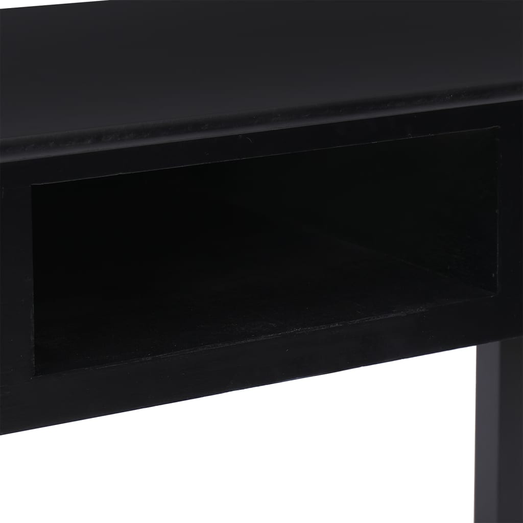Bureau 108X45X76 Cm Massief Paulowniahout Zwart