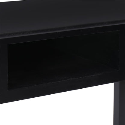 Bureau 108X45X76 Cm Massief Paulowniahout Zwart
