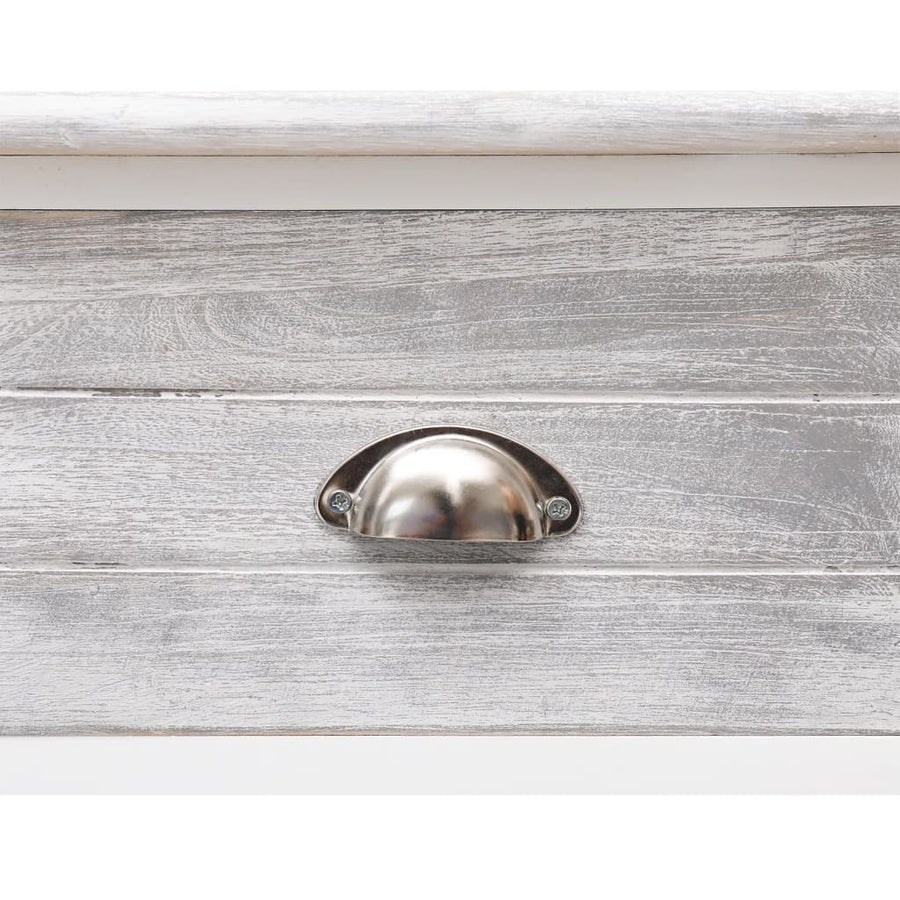 Dressoir 108x30x76 cm massief paulowniahout antiekgrijs Antiekgrijs