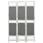 3-panel room divider 105x165 cm fabric grey