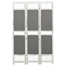 Kamerscherm Met 3 Panelen Stof Grijs 105 x 165 cm