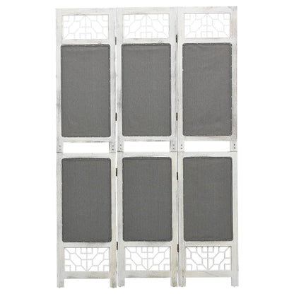 Kamerscherm Met 3 Panelen Stof Grijs 105 x 165 cm