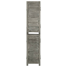 Kamerscherm Met 5 Panelen Massief Hout Grijs 179 x 166 cm