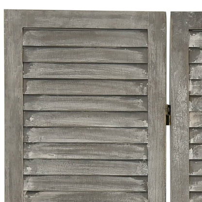 Kamerscherm Met 5 Panelen Massief Hout Grijs 179 x 166 cm