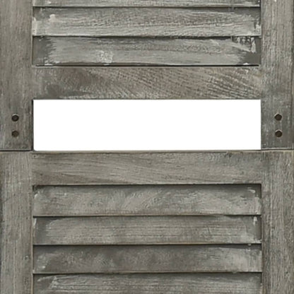 Kamerscherm Met 5 Panelen Massief Hout Grijs 179 x 166 cm