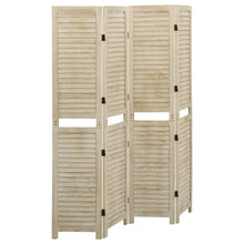 Kamerscherm Met 4 Panelen Massief Paulowniahout 140 x 165 cm