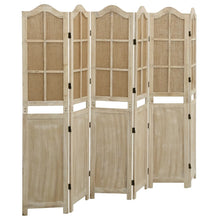 Kamerscherm Met 6 Panelen 214X165 Cm Stof Bruin