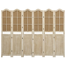 Kamerscherm Met 6 Panelen 214X165 Cm Stof Bruin