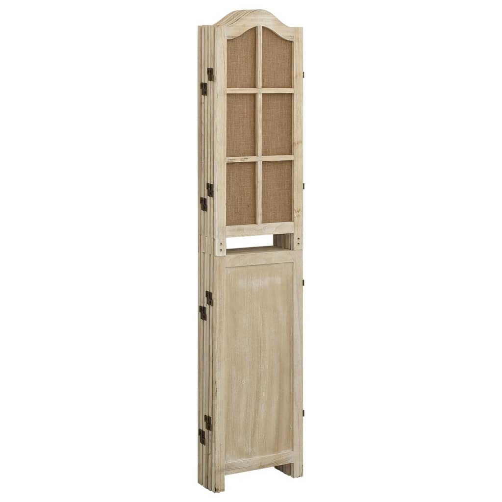 Kamerscherm Met 6 Panelen 214X165 Cm Stof Bruin
