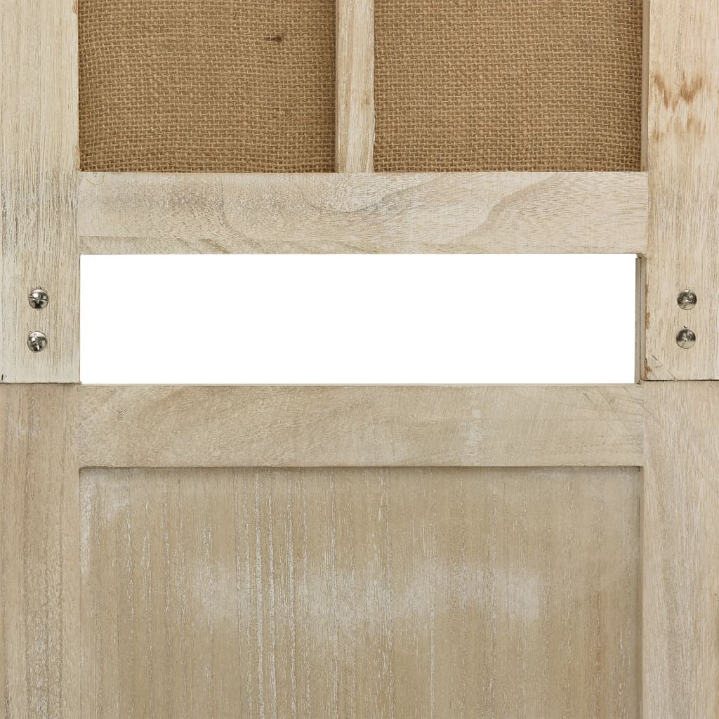 Kamerscherm Met 6 Panelen 214X165 Cm Stof Bruin