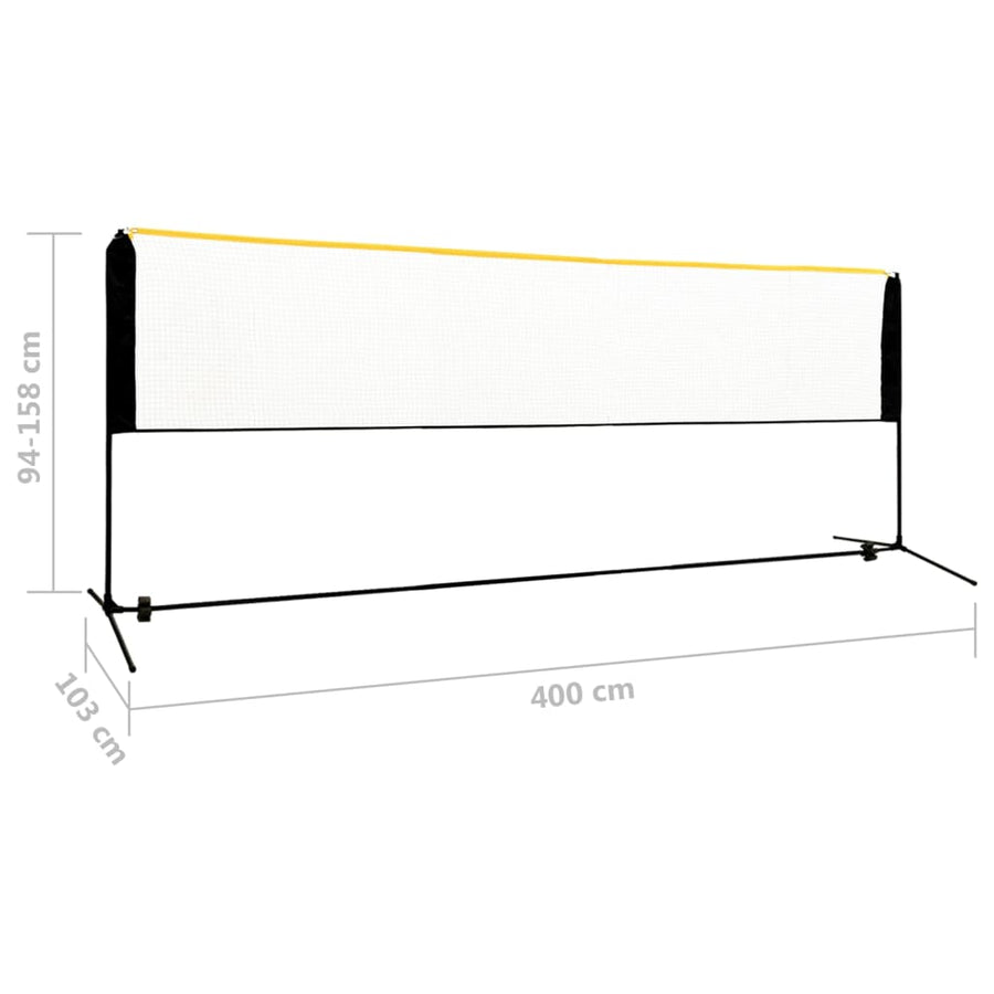 Badmintonnet Verstelbaar 400X103X94-158 Cm Metaal