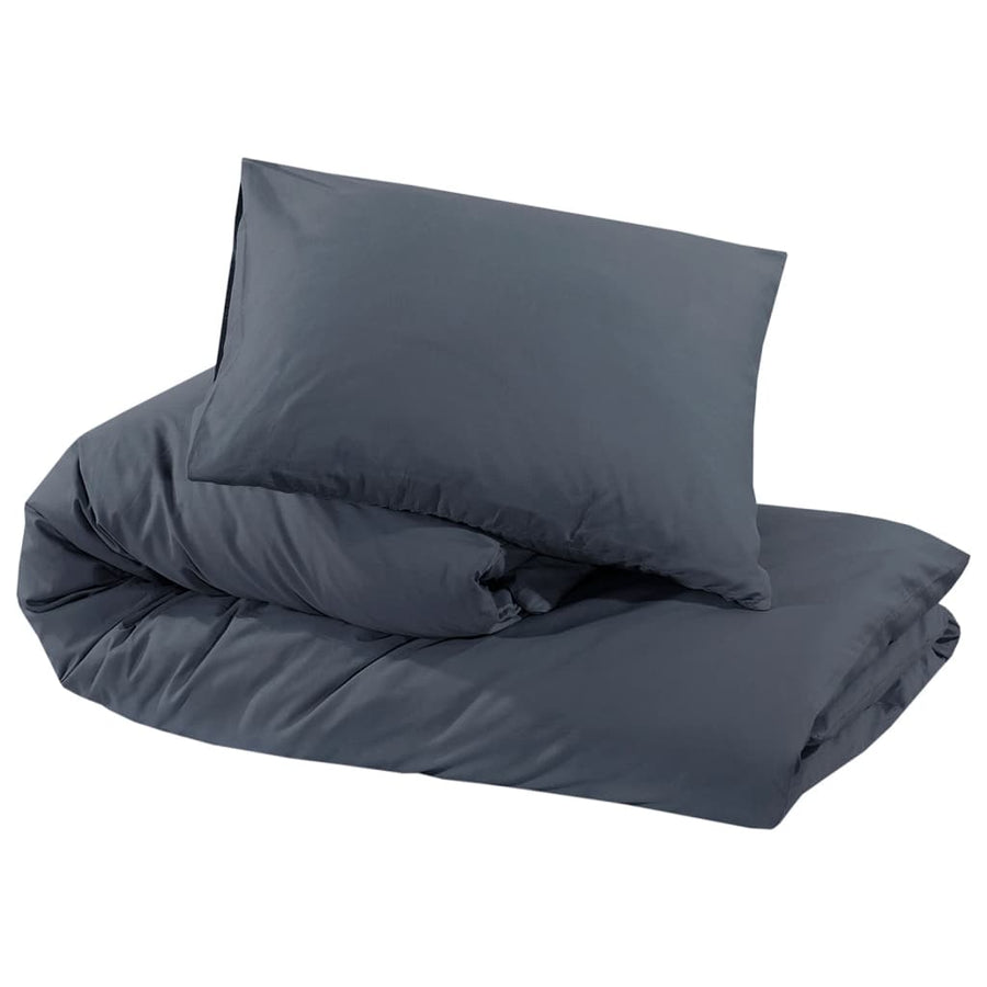 Dekbedovertrekset lichtgewicht 200x200 cm microvezel antraciet 1 200 x 200 cm + 60 x 70 cm Antraciet