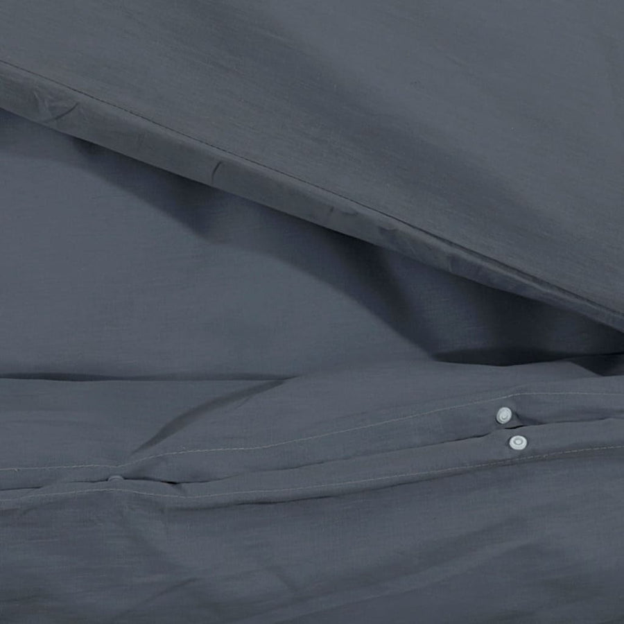 Dekbedovertrekset lichtgewicht 200x200 cm microvezel antraciet 1 200 x 200 cm + 60 x 70 cm Antraciet