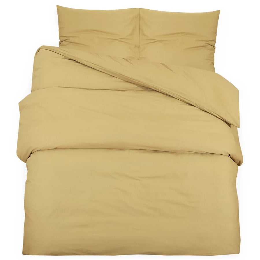 Dekbedovertrekset lichtgewicht 135x200 cm microvezel taupe 1 135 x 200 cm + 80 x 80 cm Taupe
