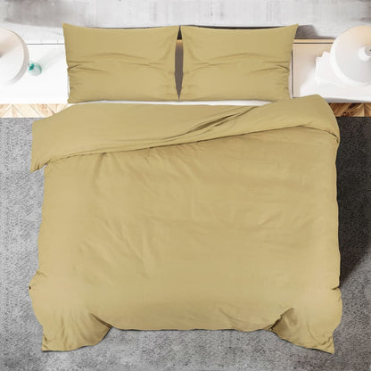 Dekbedovertrekset lichtgewicht 135x200 cm microvezel taupe 1 135 x 200 cm + 80 x 80 cm Taupe