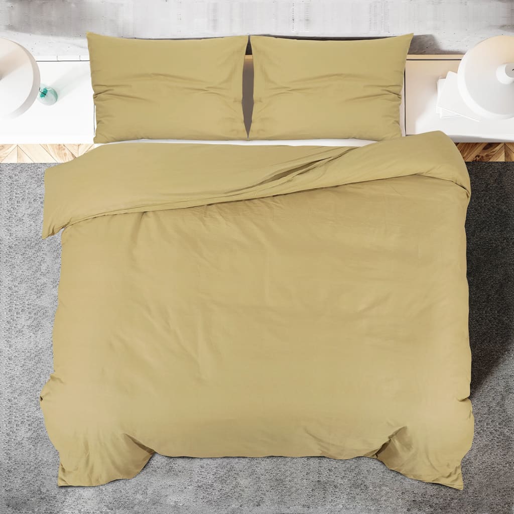 Dekbedovertrekset lichtgewicht 225x220 cm microvezel taupe 1 225 x 220 cm + 50 x 75 cm Taupe