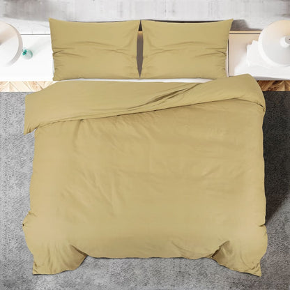 Dekbedovertrekset lichtgewicht 225x220 cm microvezel taupe 1 225 x 220 cm + 50 x 75 cm Taupe