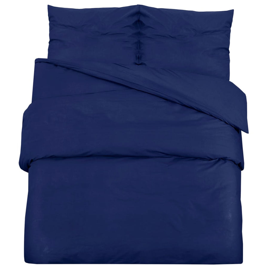 Dekbedovertrekset 220x240 cm microvezel marineblauw 1 220 x 240 cm + 65 x 65 cm Blauw