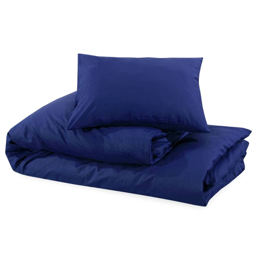 Dekbedovertrekset 135x200 cm microvezel marineblauw 2 135 x 200 cm + 80 x 80 cm Blauw