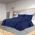 Dekbedovertrekset 155x220 cm microvezel marineblauw