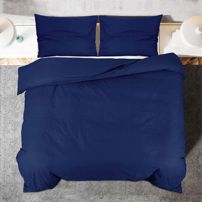 Dekbedovertrekset 225x220 cm microvezel marineblauw 1 225 x 220 cm + 50 x 75 cm Blauw