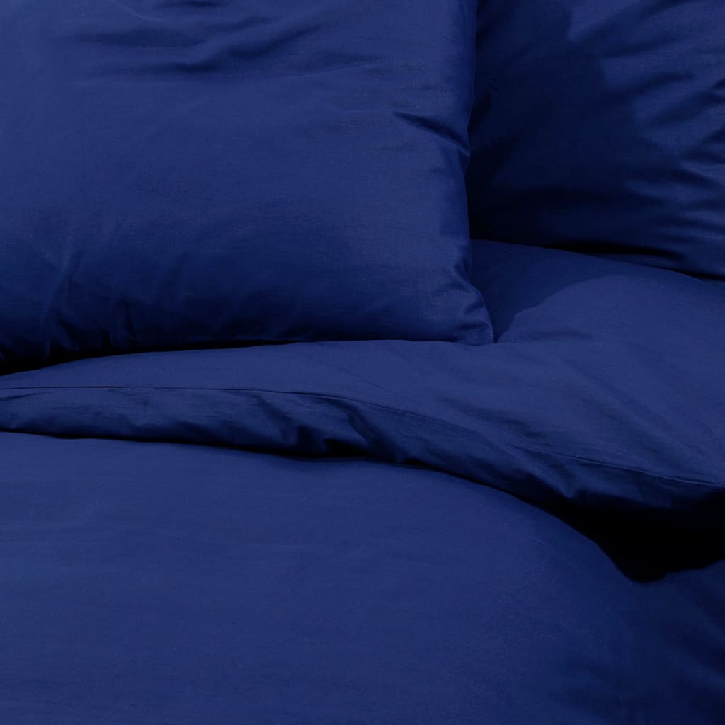 Dekbedovertrekset 225x220 cm microvezel marineblauw 1 225 x 220 cm + 50 x 75 cm Blauw