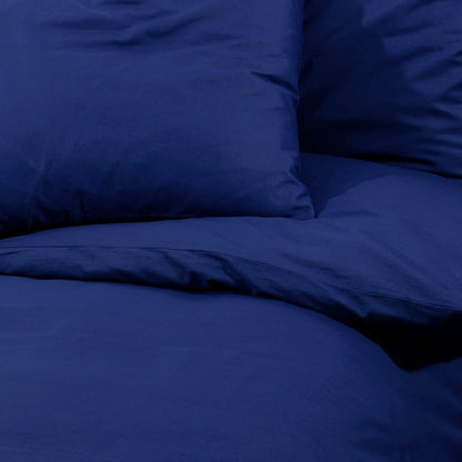 Dekbedovertrekset 225x220 cm microvezel marineblauw 1 225 x 220 cm + 50 x 75 cm Blauw