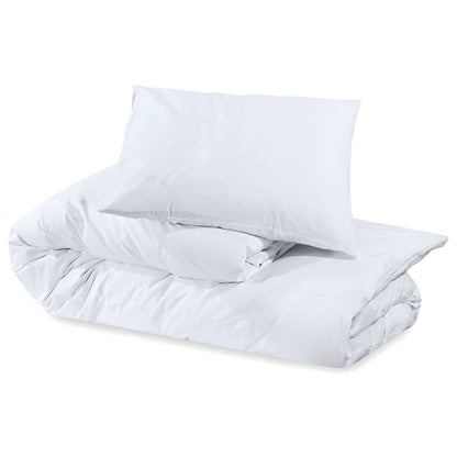 Dekbedovertrekset lichtgewicht 200x200 cm microvezel wit 1 200 x 200 cm + 60 x 70 cm Wit