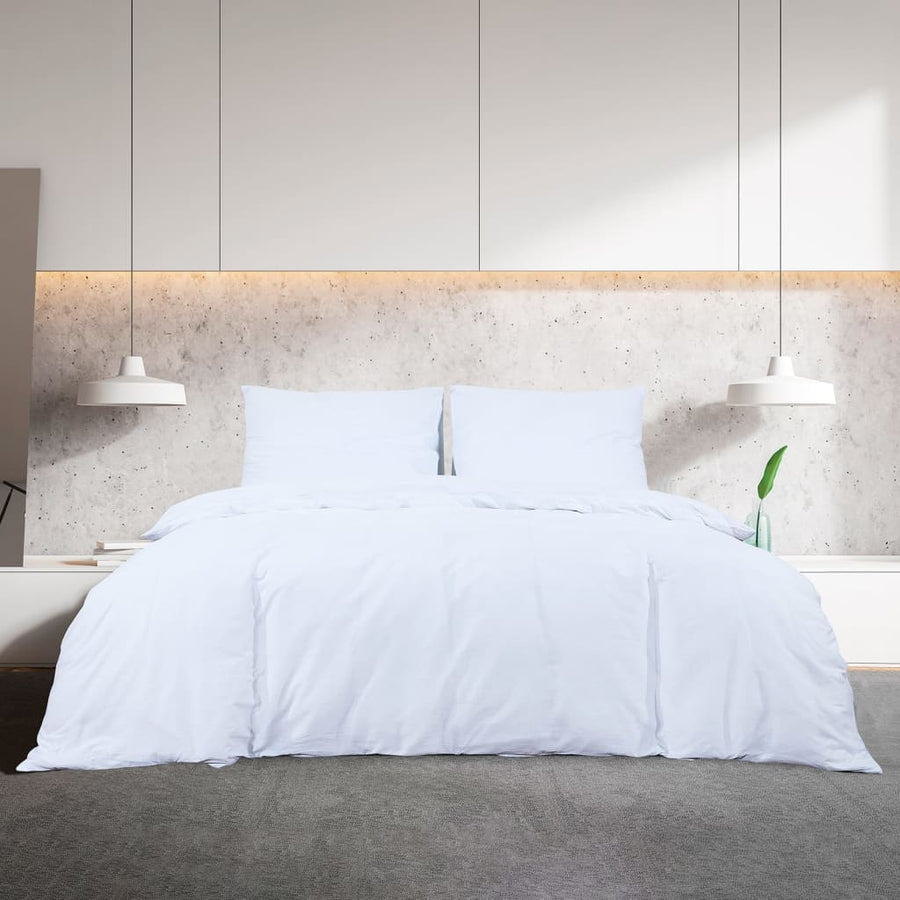 Dekbedovertrekset lichtgewicht 260x240 cm microvezel wit 1 260 x 240 cm + 65 x 65 cm Wit