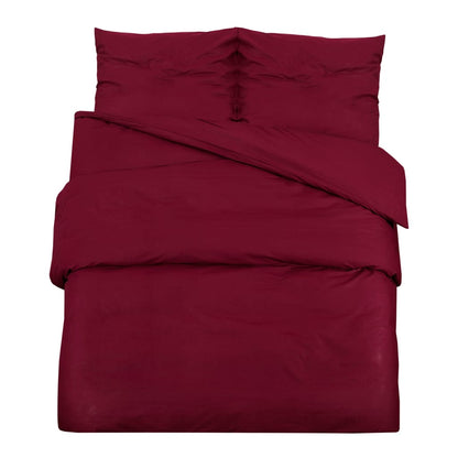 Dekbedovertrekset lichtgewicht 240x220 cm microvezel bordeaux 1 240 x 220 cm + 60 x 70 cm Rood