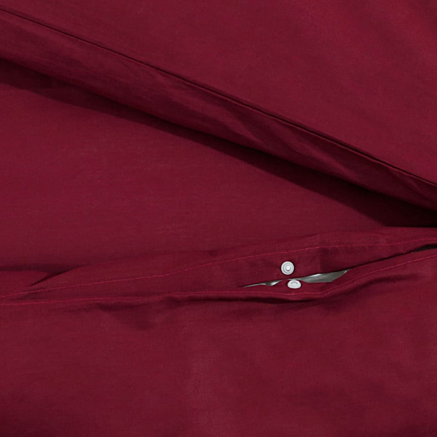 Dekbedovertrekset lichtgewicht 200x200 cm microvezel bordeaux 1 200 x 200 cm + 65 x 65 cm Rood