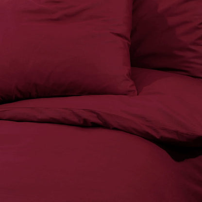 Dekbedovertrekset lichtgewicht 135x200 cm microvezel bordeaux 2 135 x 200 cm + 80 x 80 cm Rood