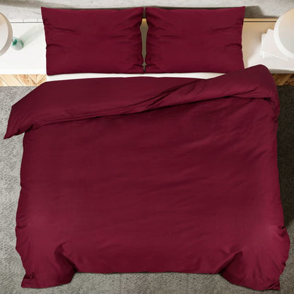 Dekbedovertrekset lichtgewicht 200x220 cm microvezel bordeaux 1 200 x 220 cm + 80 x 80 cm Rood