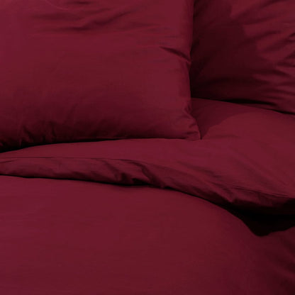 Dekbedovertrekset lichtgewicht 200x220 cm microvezel bordeaux 1 200 x 220 cm + 80 x 80 cm Rood