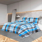 Dekbedovertrekset 240x220 cm katoen blauw grijs