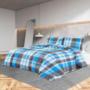 Dekbedovertrekset 240x220 cm katoen blauw grijs