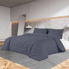 Dekbedovertrekset 135x200 cm katoen antracietkleurig 2 135 x 200 cm + 80 x 80 cm