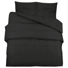 Dekbedovertrekset 200x200 cm katoen zwart 1 200 x 200 cm + 65 x 65 cm