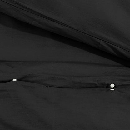 Dekbedovertrekset 260x240 cm katoen zwart 1 260 x 240 cm + 65 x 65 cm