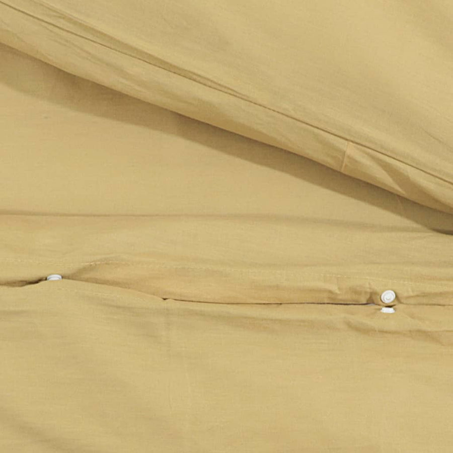 Dekbedovertrekset 135x200 cm katoen taupe 135 x 200 cm + 80 x 80 cm