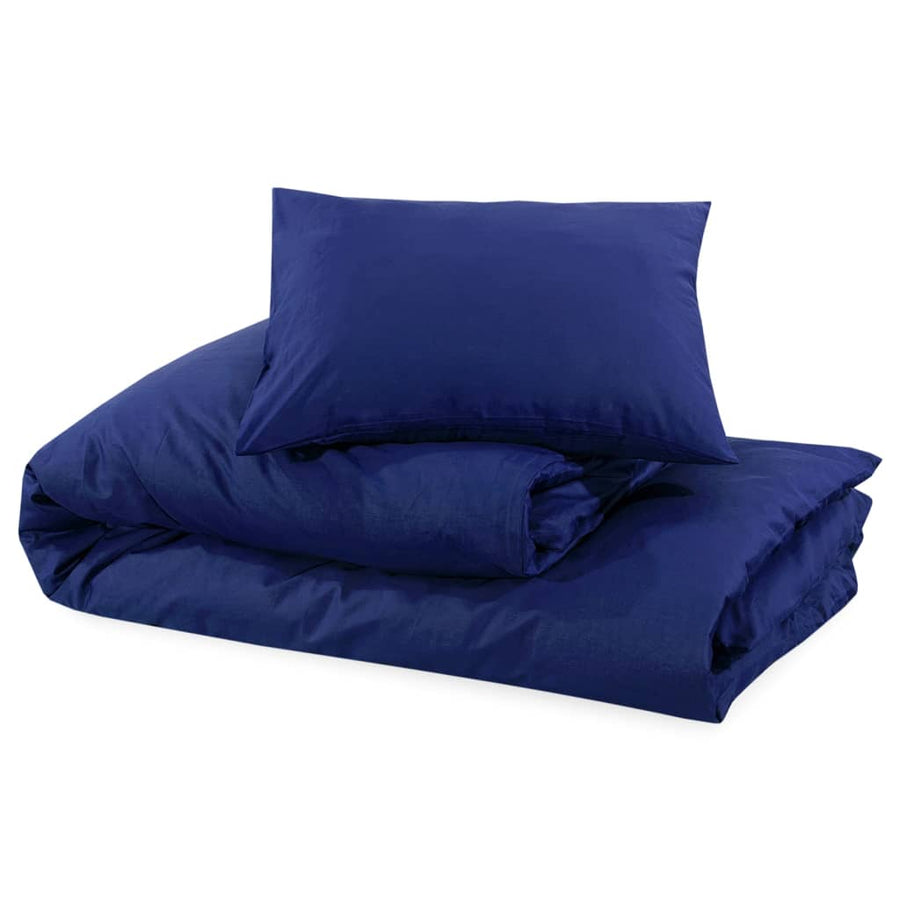 Dekbedovertrekset 140x200 cm katoen marineblauw