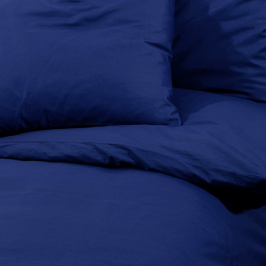 Dekbedovertrekset 140x200 cm katoen marineblauw