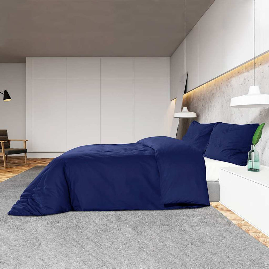 Dekbedovertrekset 240x220 cm katoen marineblauw