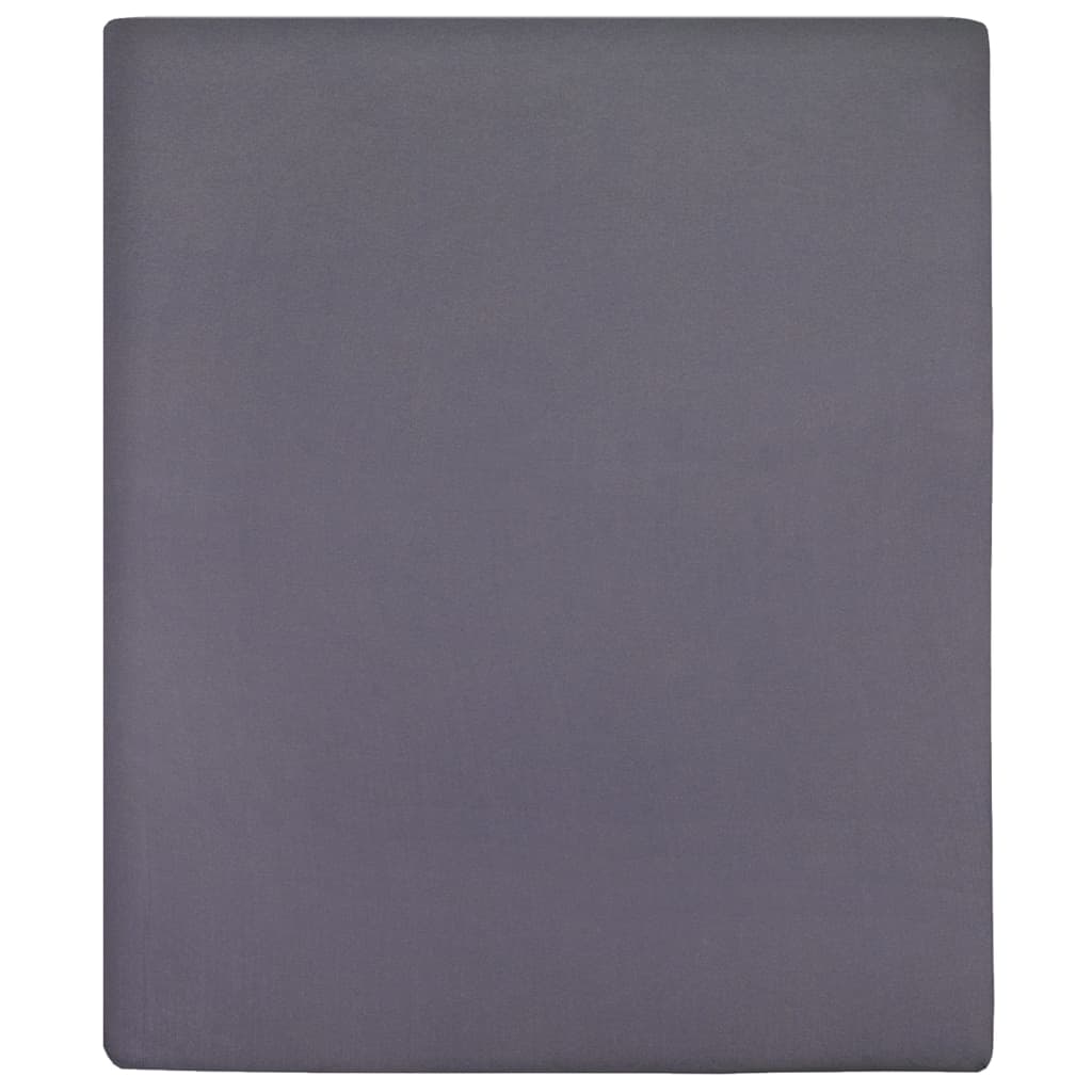 Hoeslakens Jersey Katoen Kleurig 2 90 x 200 cm Antraciet